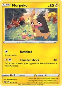 Morpeko Promo card from SWSH Black Star Promos