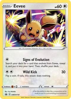 Eevee Promo card from SWSH Black Star Promos