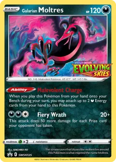 Galarian Moltres Promo card from SWSH Black Star Promos