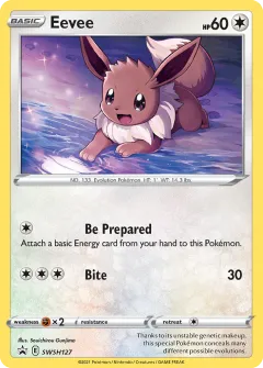 Eevee Promo card from SWSH Black Star Promos