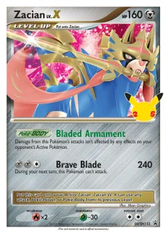 Zacian LV.X Promo card from SWSH Black Star Promos