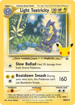 Light Toxtricity Promo card from SWSH Black Star Promos