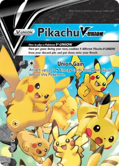 Pikachu V-UNION Promo card from SWSH Black Star Promos