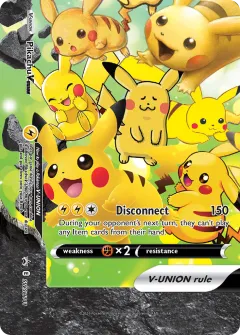 Pikachu V-UNION Promo card from SWSH Black Star Promos