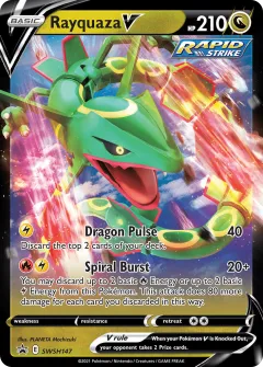 Rayquaza V Promo card from SWSH Black Star Promos