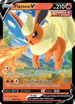 Flareon V Promo card from SWSH Black Star Promos