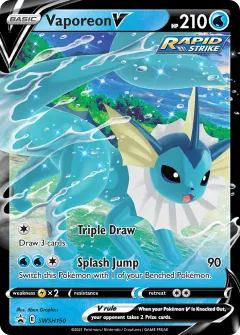 Vaporeon V Promo card from SWSH Black Star Promos