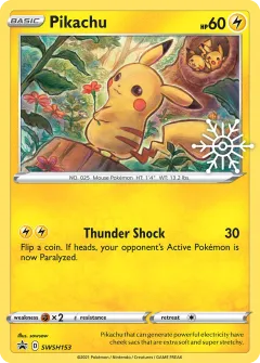 Pikachu Promo card from SWSH Black Star Promos