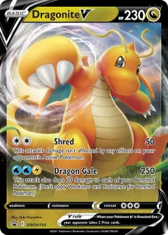 Dragonite V Promo card from SWSH Black Star Promos