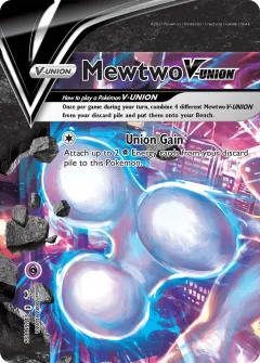 Mewtwo V-UNION Promo card from SWSH Black Star Promos