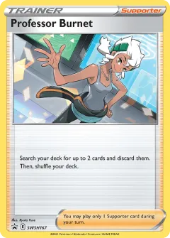 Professor Burnet Promo card from SWSH Black Star Promos