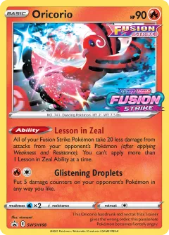 Oricorio Promo card from SWSH Black Star Promos