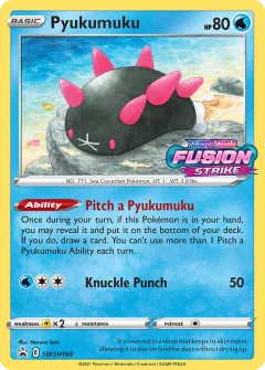 Pyukumuku Promo card from SWSH Black Star Promos