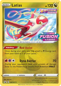 Latias Promo card from SWSH Black Star Promos