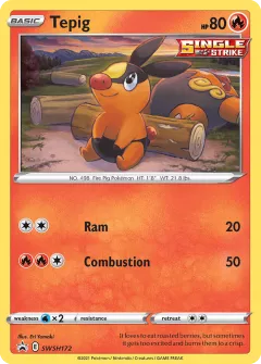 Tepig Promo card from SWSH Black Star Promos