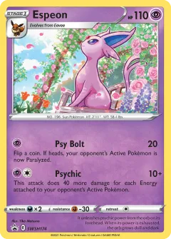 Espeon Promo card from SWSH Black Star Promos