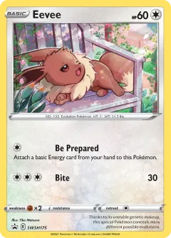 Eevee Promo card from SWSH Black Star Promos