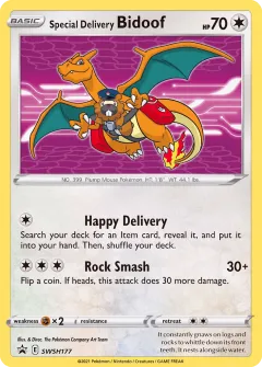 Special Delivery Bidoof Promo card from SWSH Black Star Promos