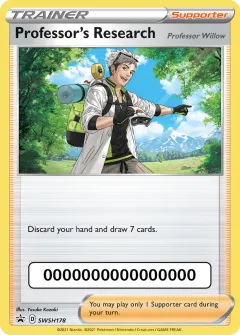 Professor's Research Promo card from SWSH Black Star Promos