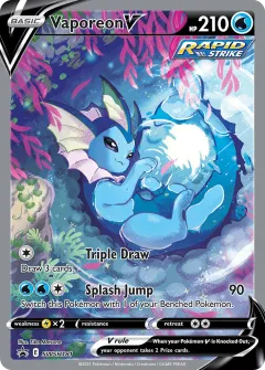 Vaporeon V Promo card from SWSH Black Star Promos