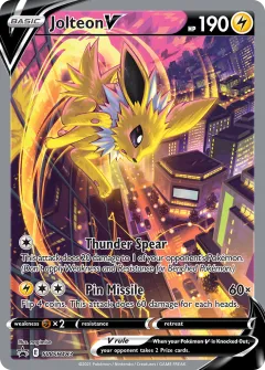 Jolteon V Promo card from SWSH Black Star Promos