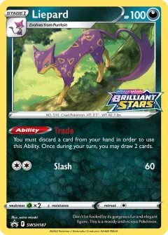 Liepard Promo card from SWSH Black Star Promos