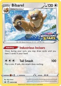 Bibarel Promo card from SWSH Black Star Promos