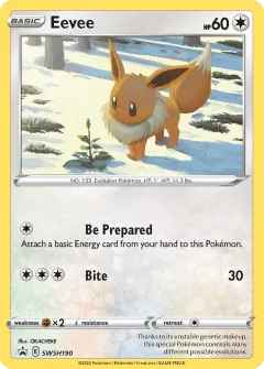 Eevee Promo card from SWSH Black Star Promos