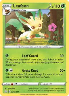 Leafeon Promo card from SWSH Black Star Promos