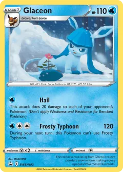 Glaceon Promo card from SWSH Black Star Promos