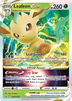 Leafeon VSTAR Promo card from SWSH Black Star Promos