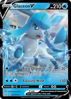 Glaceon V Promo card from SWSH Black Star Promos