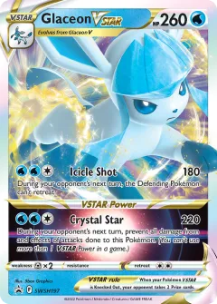 Glaceon VSTAR Promo card from SWSH Black Star Promos