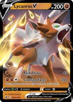 Lycanroc V Promo card from SWSH Black Star Promos