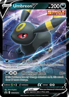 Umbreon V Promo card from SWSH Black Star Promos