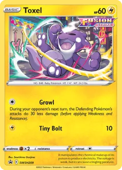 Toxel Promo card from SWSH Black Star Promos