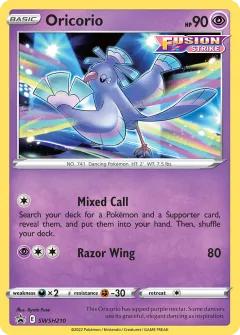 Oricorio Promo card from SWSH Black Star Promos
