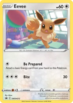 Eevee Promo card from SWSH Black Star Promos