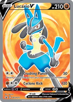 Lucario V Promo card from SWSH Black Star Promos