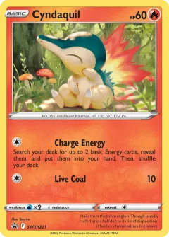Cyndaquil Promo card from SWSH Black Star Promos