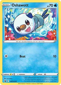 Oshawott Promo card from SWSH Black Star Promos