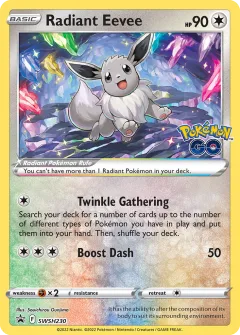Radiant Eevee Promo card from SWSH Black Star Promos