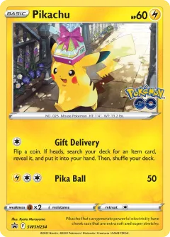 Pikachu Promo card from SWSH Black Star Promos