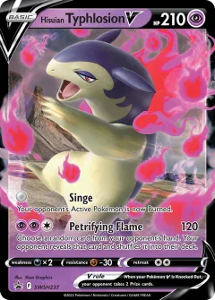 Hisuian Typhlosion V Promo card from SWSH Black Star Promos