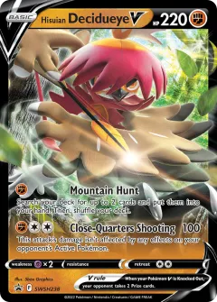 Hisuian Decidueye V Promo card from SWSH Black Star Promos