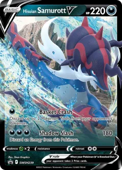 Hisuian Samurott V Promo card from SWSH Black Star Promos