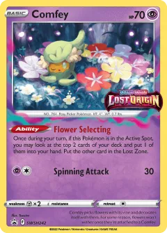 Comfey Promo card from SWSH Black Star Promos