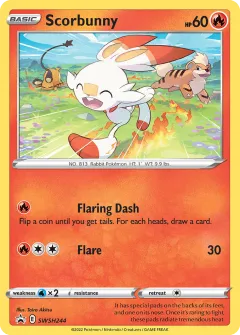 Scorbunny Promo card from SWSH Black Star Promos