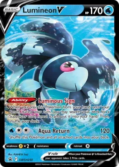 Lumineon V Promo card from SWSH Black Star Promos