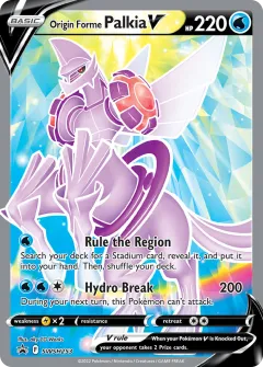 Origin Forme Palkia V Promo card from SWSH Black Star Promos